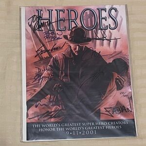 John ROMITA autographed Marvel Heroes #1 Comic signature W/ Lee + Quesada HOLO